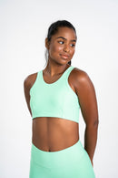 New Wide Strap Sports Bra Mint Green