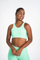 New Wide Strap Sports Bra Mint Green