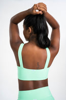 New Wide Strap Sports Bra Mint Green