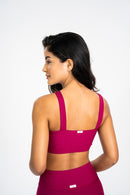New Wide Strap Sports Bra Pandora Red