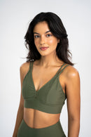 Thin Strap Sports Bra Labyrinth Green