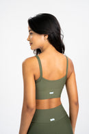 Thin Strap Sports Bra Labyrinth Green