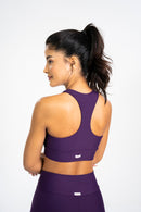 Racerback Bra Violet Eggplant