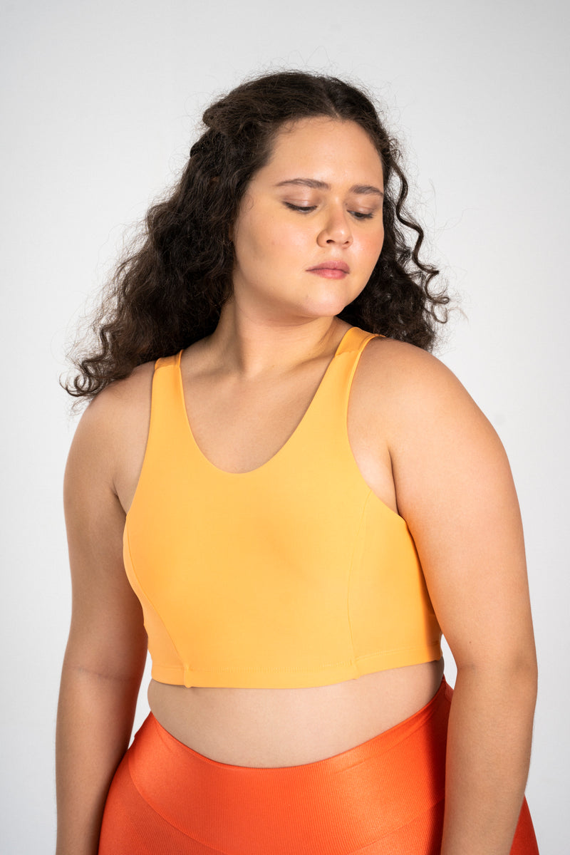 Wide Strap Sports Bra Apricot