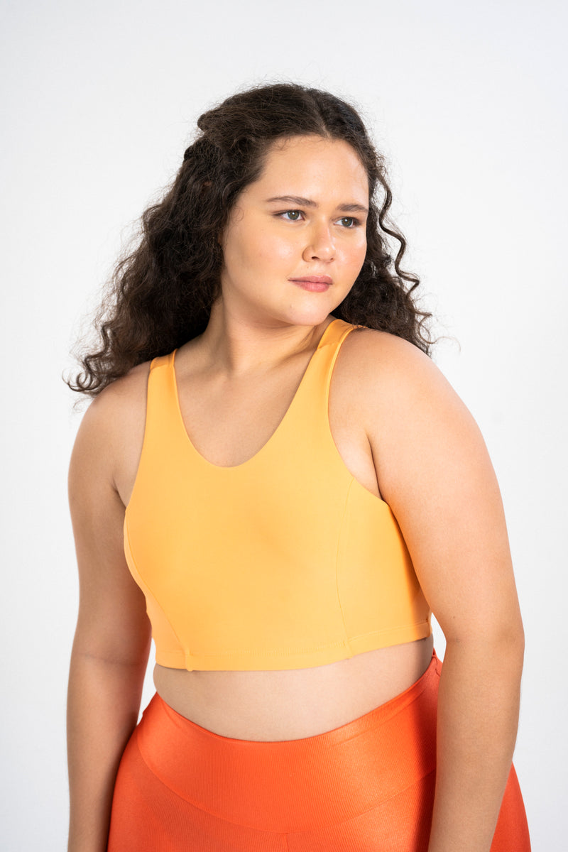 Wide Strap Sports Bra Apricot