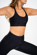 Racerback Bra Black - JGeofitwear