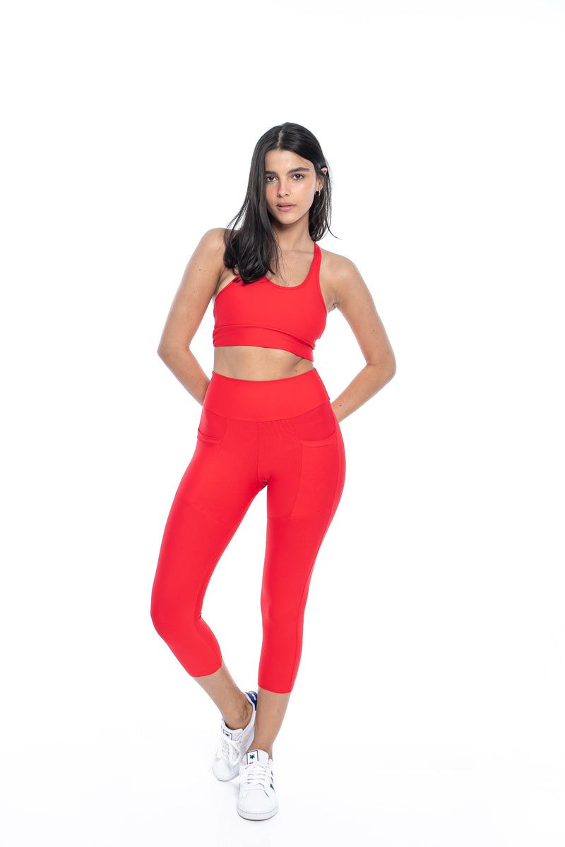 Agatha Red- Legging - JGeofitwear